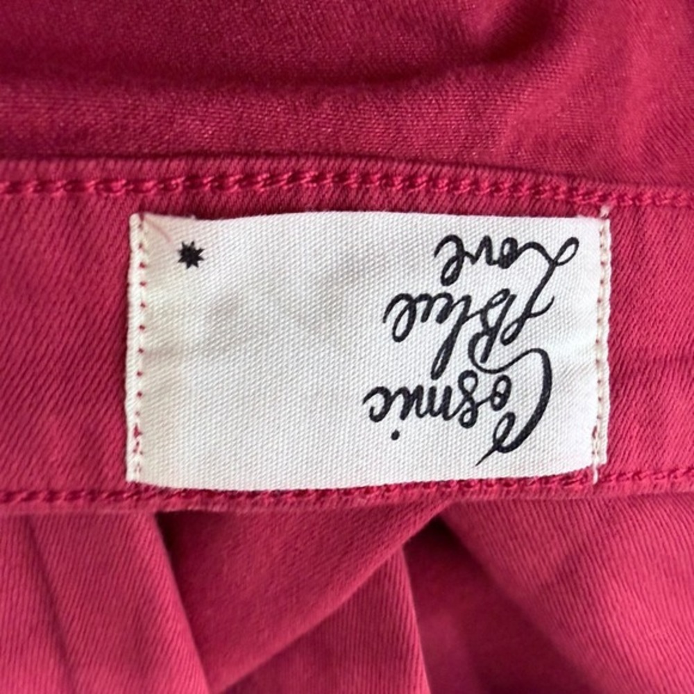 Cosmic Blue Love Flare Ankle Pants‎ Women 27P Carmine Red NWT - Picture 6 of 8